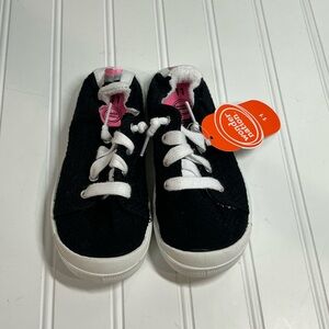 Wonder Nation Size 11 Girls Sneakers in Black and White NWT